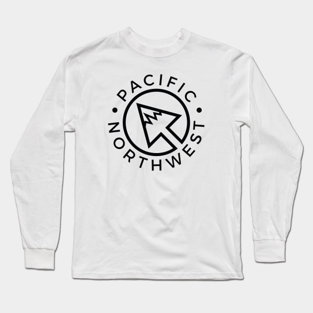 PNW Arrow Long Sleeve T-Shirt by RainShineDesign